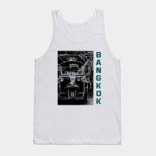 Tuk Tuks At Night In Bangkok - Abstract Illustration Tank Top